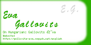eva gallovits business card